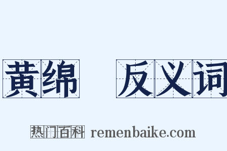 黄绵襖反义词是什么意思的图片